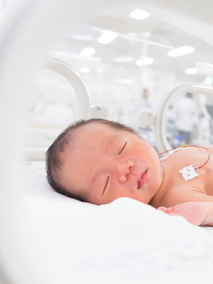 Baby in NICU after stroke